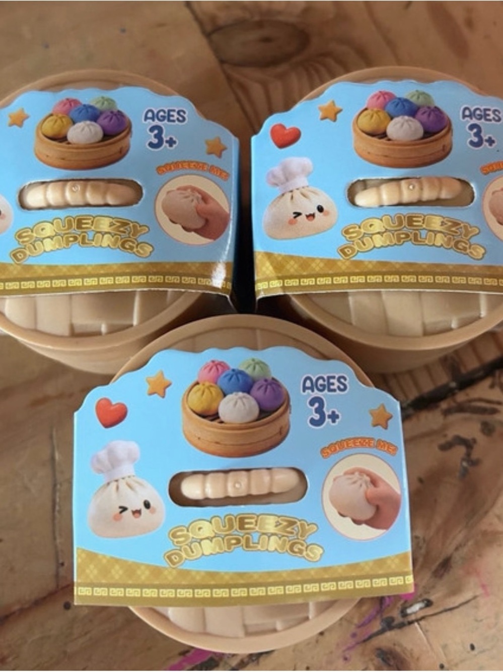 Mini Dumplings Kids Toy - Beige Dumpling Squeeze Toy